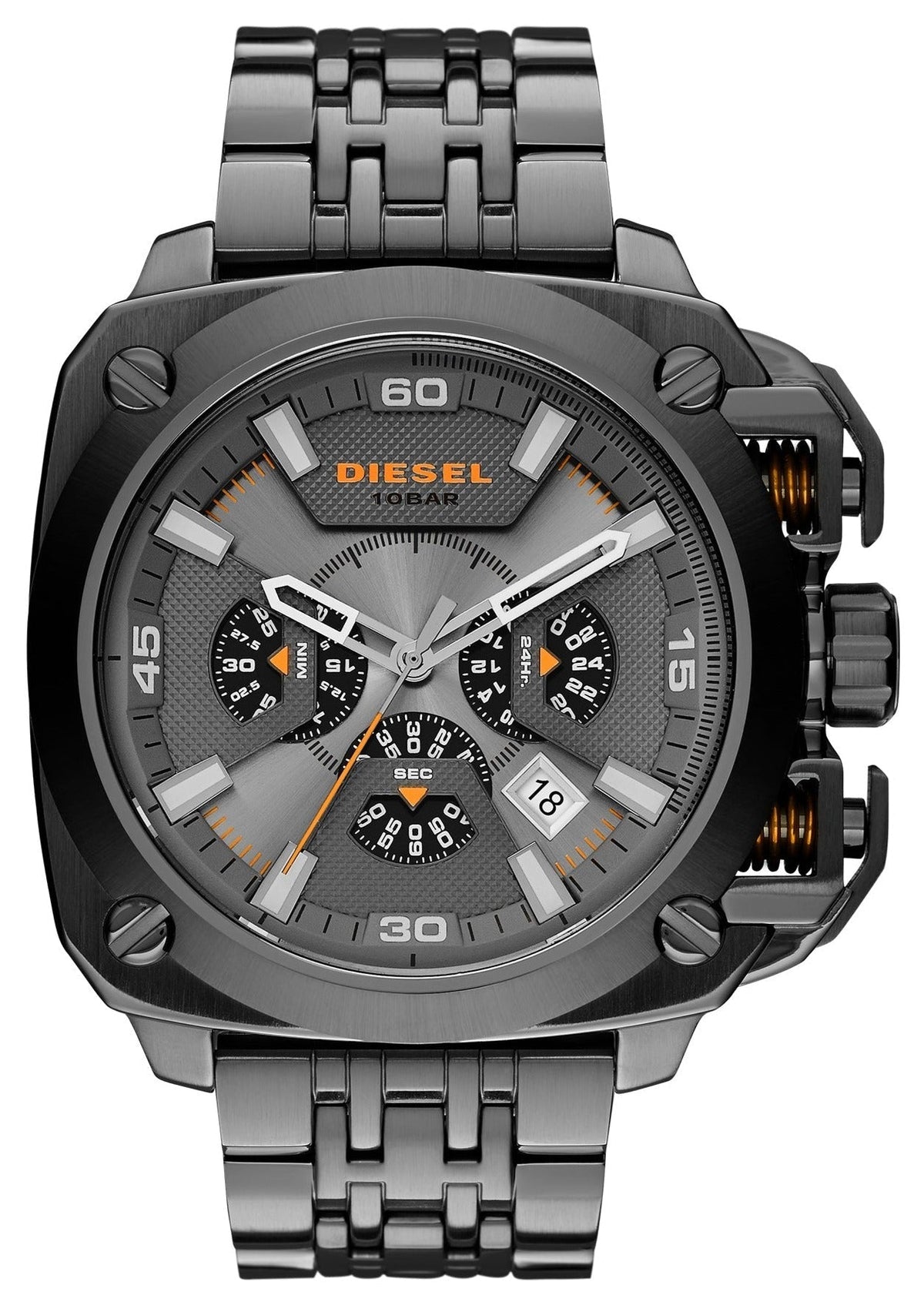 Diesel DZ7344 BAMF Chronograph Men's Watch - Gray Dial & Gray Stainless Steel Strap