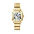Santos De Cartier Small Model Watch - 27mm, 18K Yellow Gold, Silver Dial