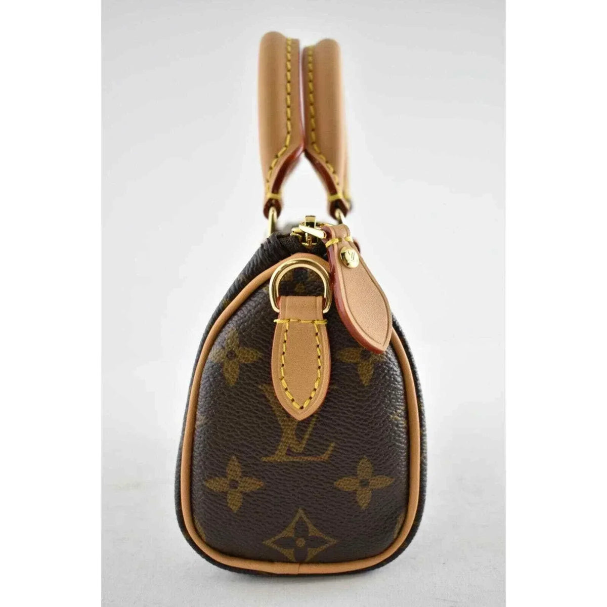 LV Nano Speedy Mini Brown Monogram Handbag