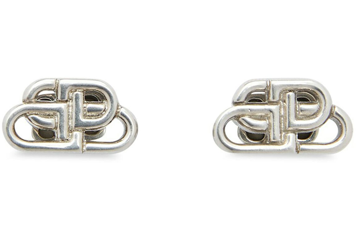 Balenciaga BB XS Stud Earrings Silver