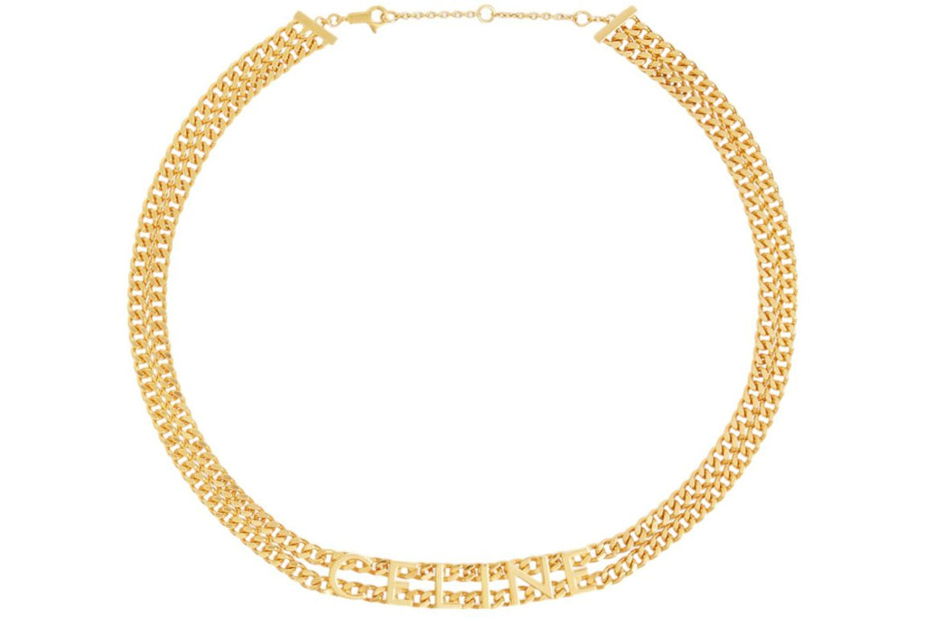 Celine Necklace In Brass with Gold Finish Gourmette Gold