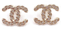 Chanel Classic CC Turnlock Crystal Earrings Gold/Silver