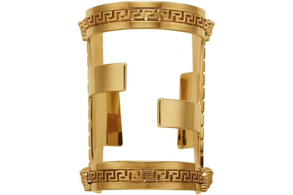 Fendi Fendace Greca Cuff Bracelet Brass/Versace Gold
