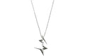 Ferragamo Double Star Pendant Necklace Silver