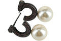 Ferragamo Purple Ferragamo Gancini Faux Pearl Stud Earrings