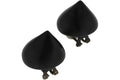 Ferragamo Medium Sculptural Clip on Earrings Black
