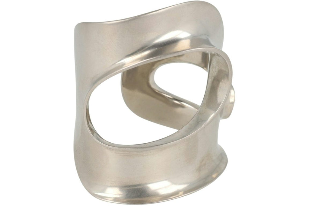 Ferragamo Medium Sculptural Cutout Cuff Silver