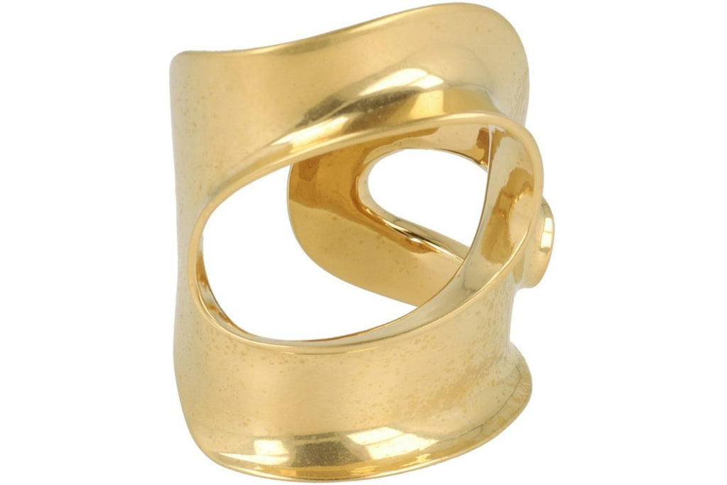 Ferragamo Small Sculptural Cutout Bracelet Gold