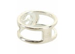 Gucci Interlocking G Cutout Silver Ring Silver