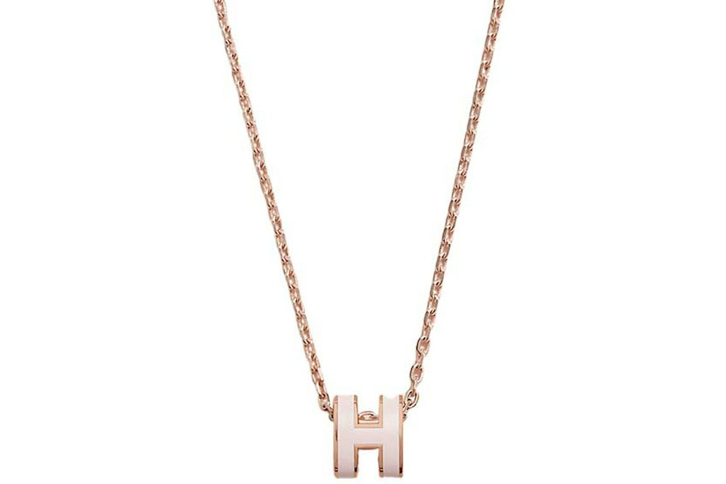 Hermes Mini Pop H Pendant Rose Dragee