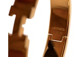 Hermes Bracelet Narrow Clic Clac H Enamel PM Gold-tone Orange