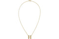 Hermes Mini Pop H Pendant Gold-tone Marron Glace