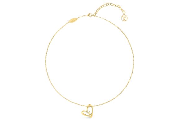 Louis Vuitton Limited Edition Heart Necklace Fall In Love Gold
