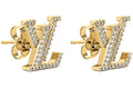 Louis Vuitton LV Iconic Earrings Gold/Rhinestone