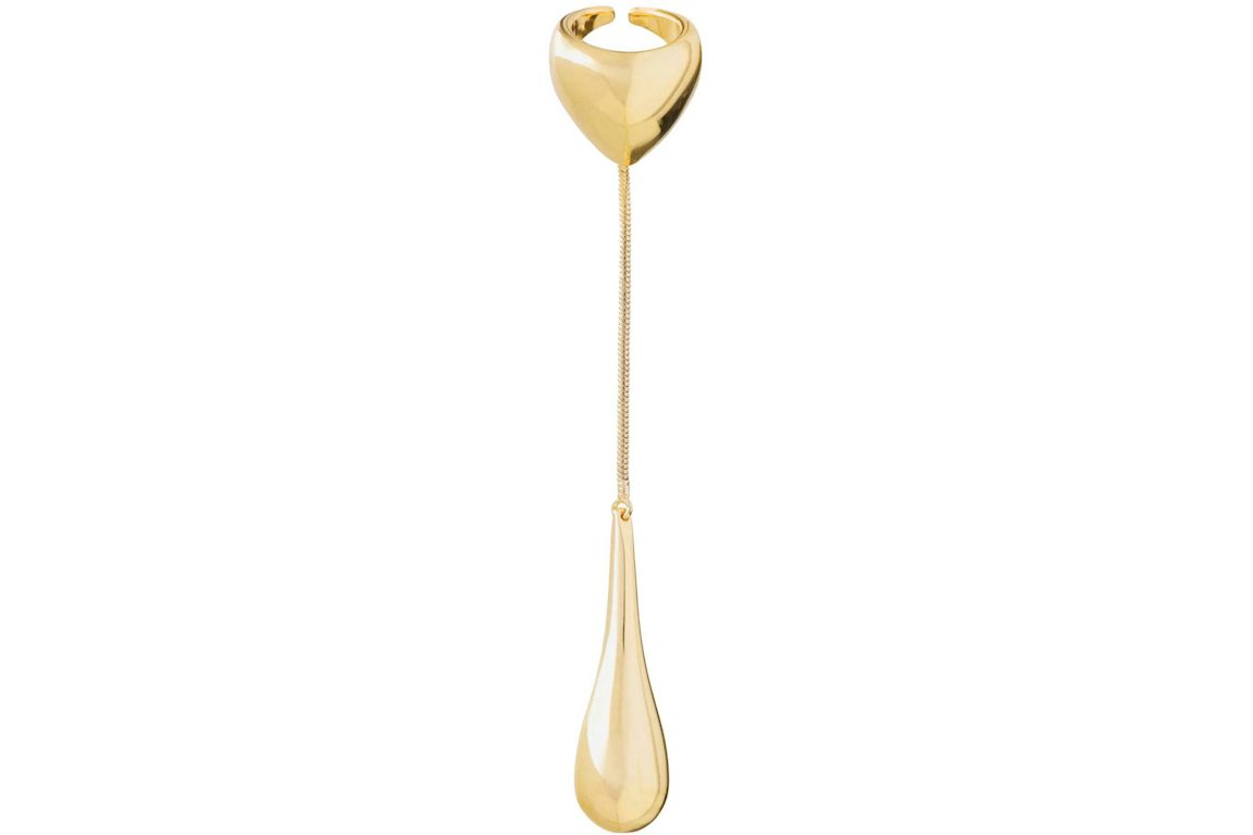 Mugler H&M Teardrop Cocktail Ring Gold-colored
