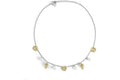 Philipp Plein 3D $kull Crystal Cable Chain Necklace Two Tone