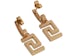 Versace Greca Drop Earrings Gold
